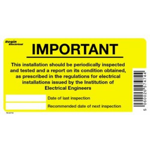 Elec. Inspection Reminder Label (8)