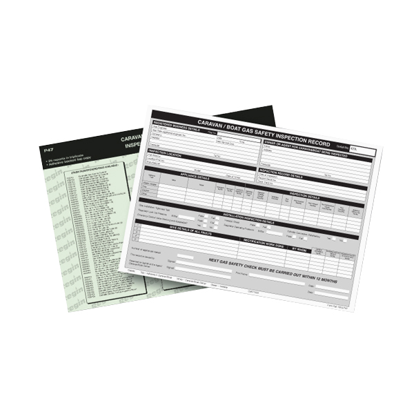 Caravan Gas Inspection Record Pad Caravan Gas Inspection Record Pad