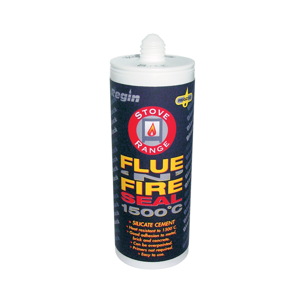 Flue n Fire Seal 1500C Silicate Cement - Black - STOVE 