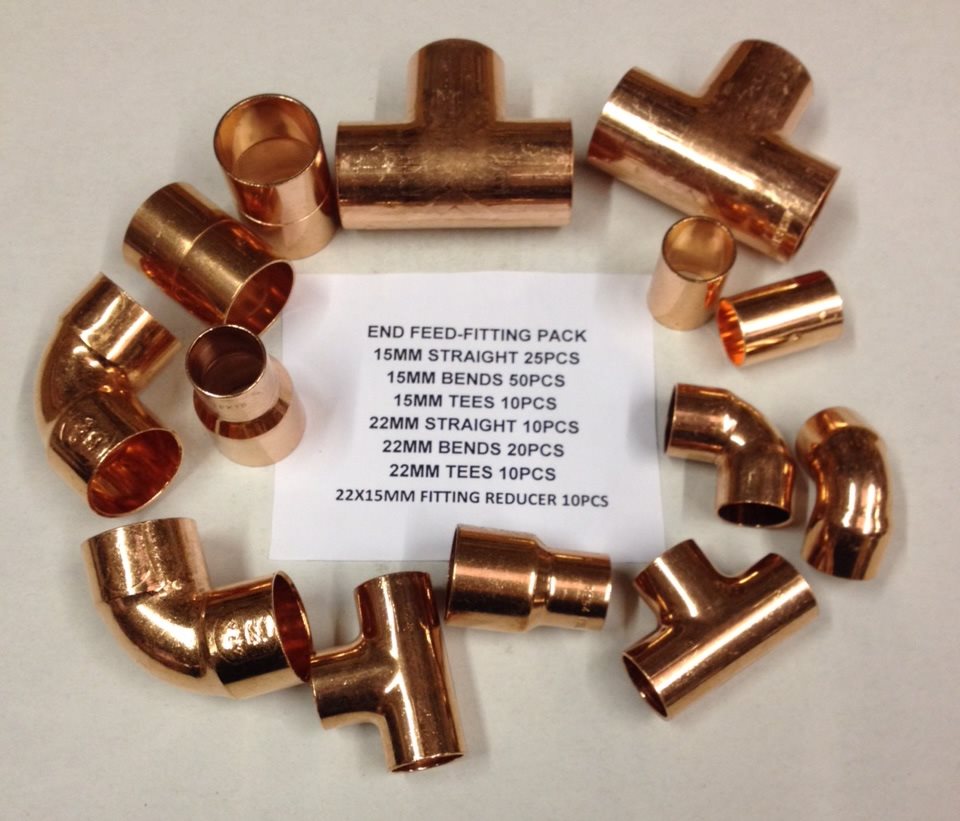 135 PACK OF END FEED FITTINGS