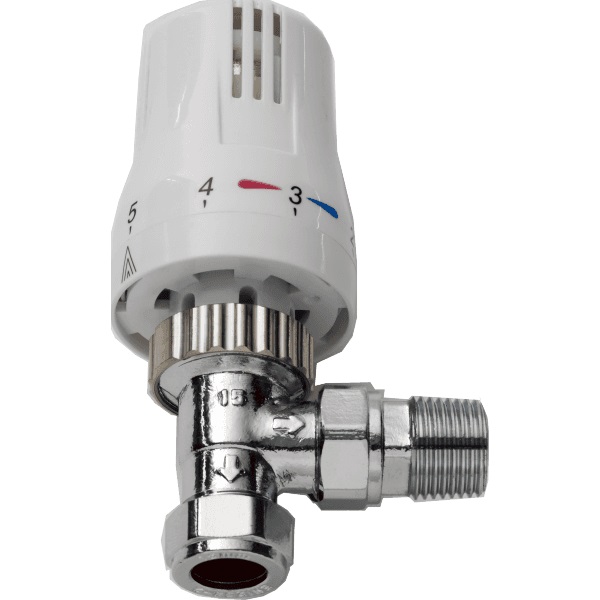 15mm THERMOSTATIC RADIATOR VALVE (ANGLED)