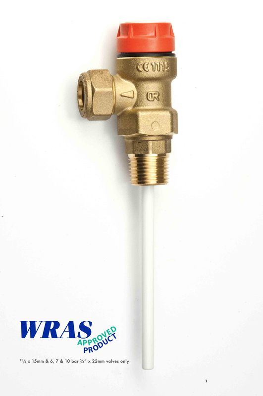 T AND P VALVES 3/4'''' M x 22mm 10 Bar (Short Probe) T AND P VALVES 3/4'''' M x 22mm 10 Bar (Short Probe)