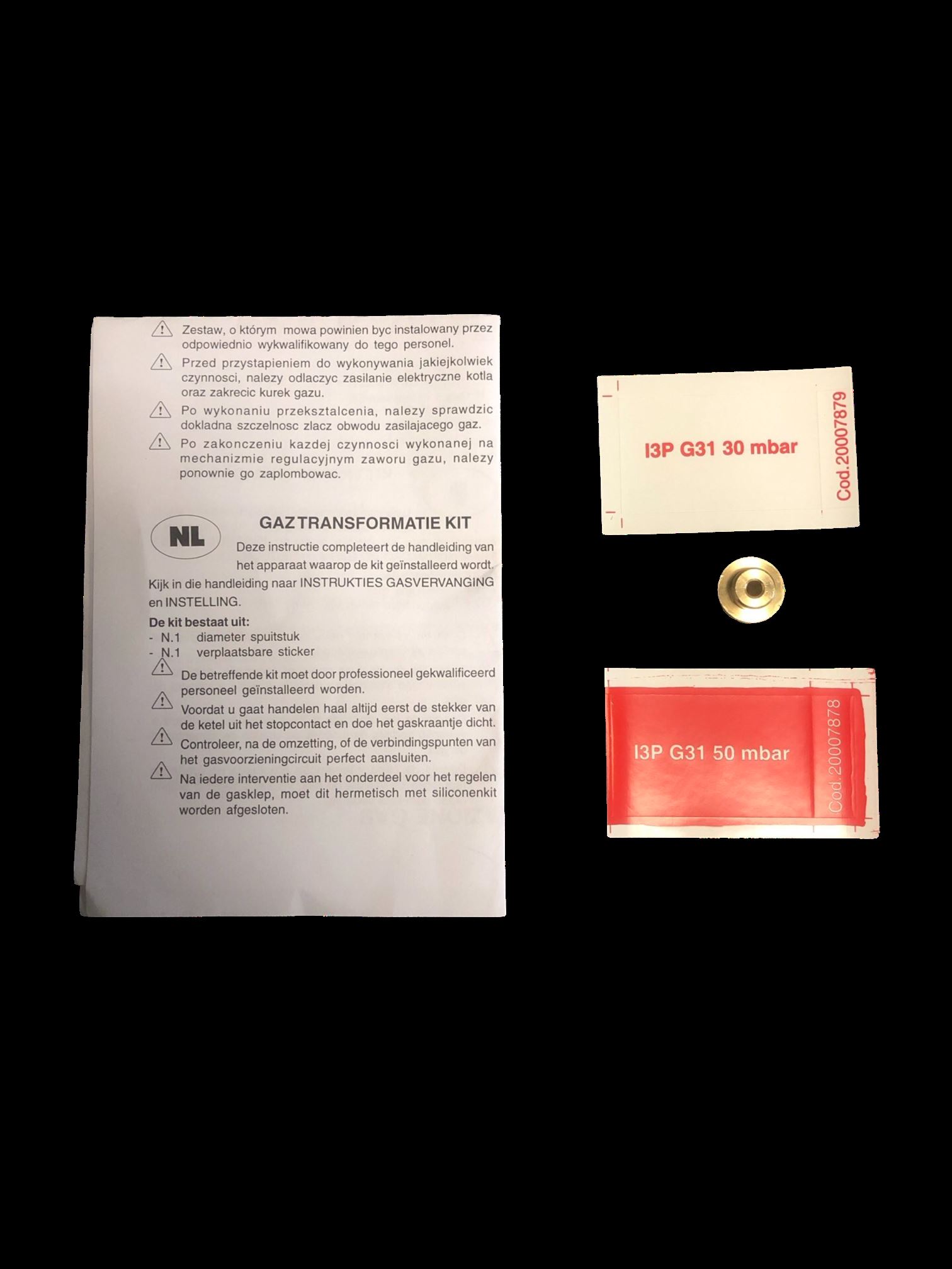 NG to LPG conversion kit