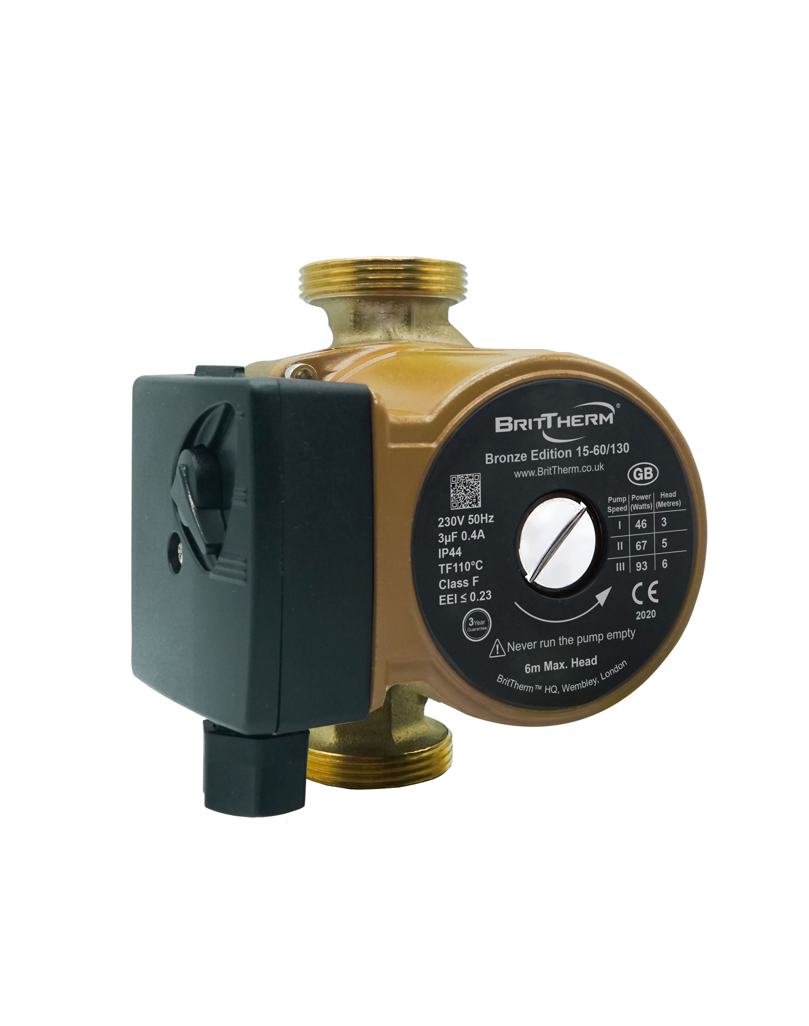 BritTherm Bronze Edition 15-60/130 3 Speed Secondary Hot Water Pump