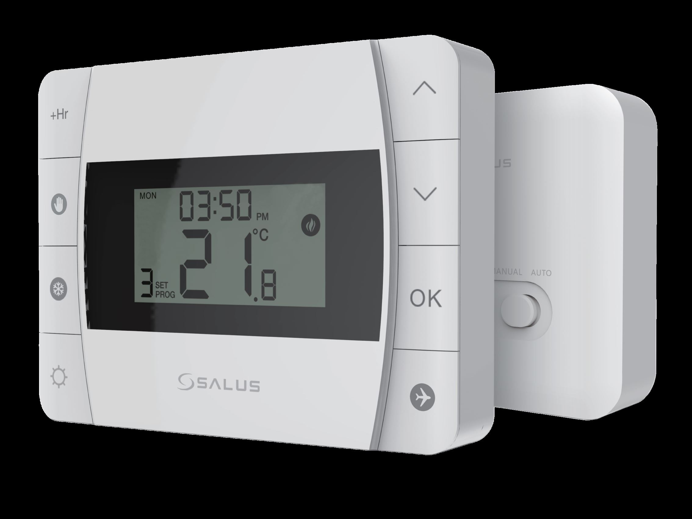 Prorgammable thermostat with RF