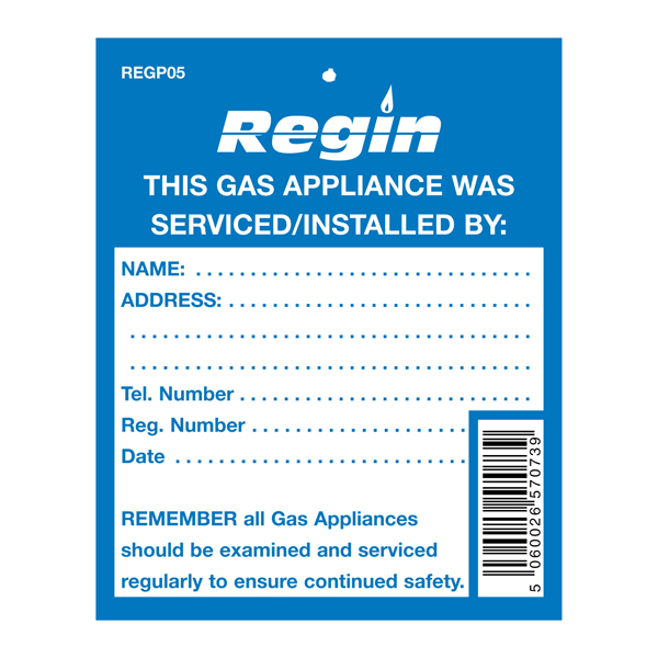 Gas Appliance Serviced Tag (8) - ENGCON