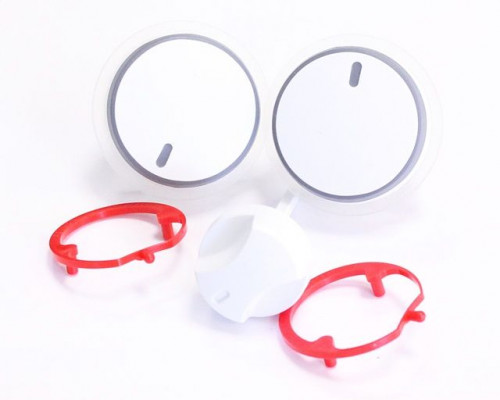Buttons white (excl.), kit of 3