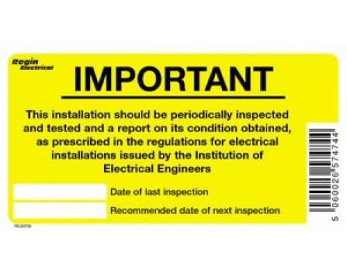 Elec. Inspection Reminder Label (8)