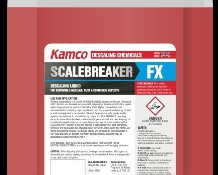 SCALEBREAKER FX DESCALING LIQUID FOR LIMESCALE/RUST DEPOSITS 4 X 5L own brand