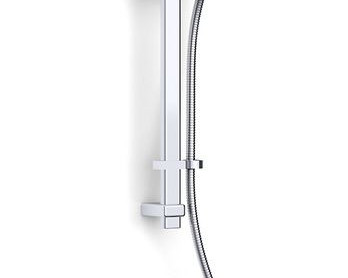 Mio safe touch thermostatic bath shower mixer with deck mounting legs, flexible riser kit, 2m hose and handset