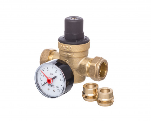 15mm/22mm Pressure Reducer c/w Gauge