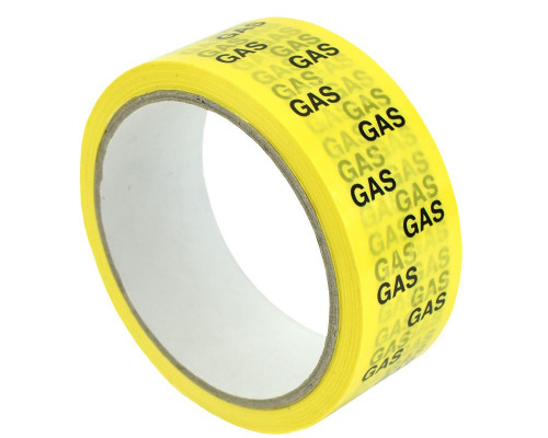 ID TAPE "GAS" (BLACK/YELLOW) 38MM