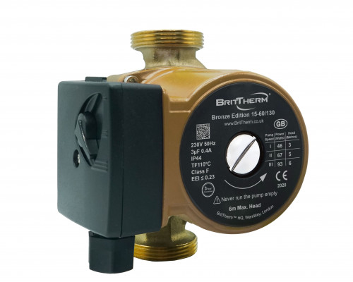 BritTherm Bronze Edition 15-60/130 3 Speed Secondary Hot Water Pump