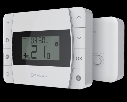 Prorgammable thermostat with RF