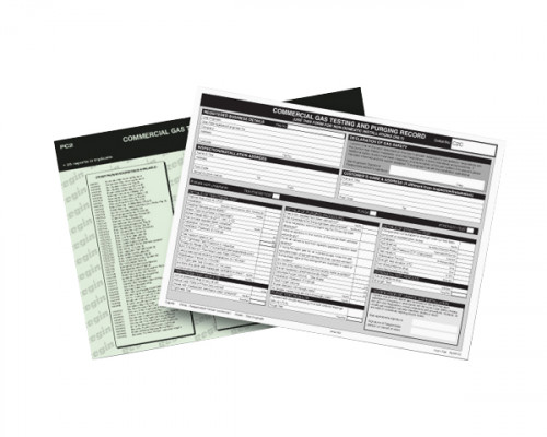 Commercial Gas Testing & Purging Record Pad
