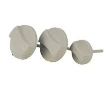 Buttons grey, kit of 3