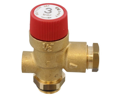 3 bar pressure relief valve with pressure gauge port