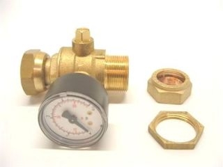 Ball Valve 22mm (c/w Pressure Guage)